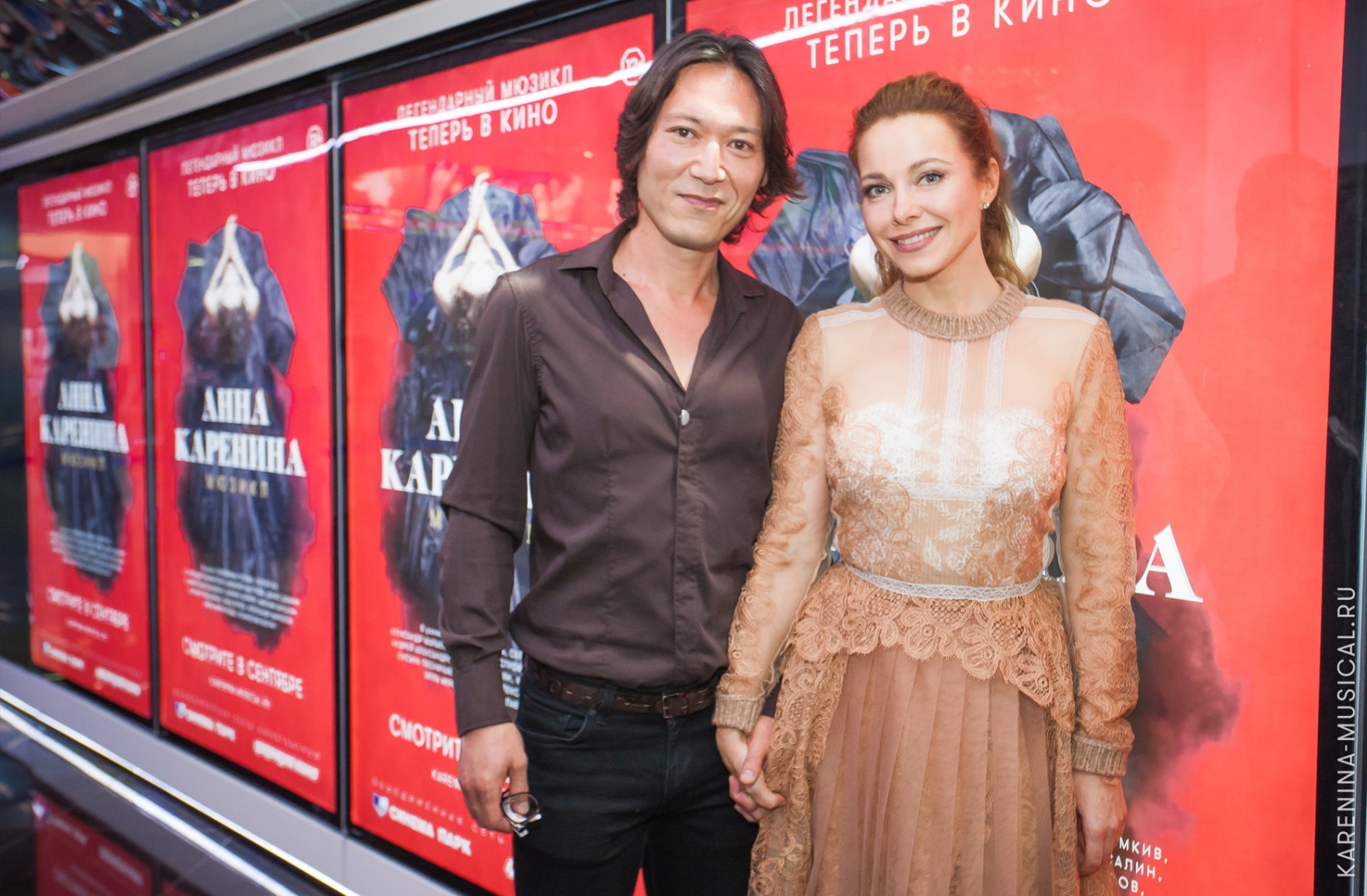 Сергей Ли (исполнитель роли Алексей Вронского) и Екатерина Гусева (исполнительница роли Анны Карениной)